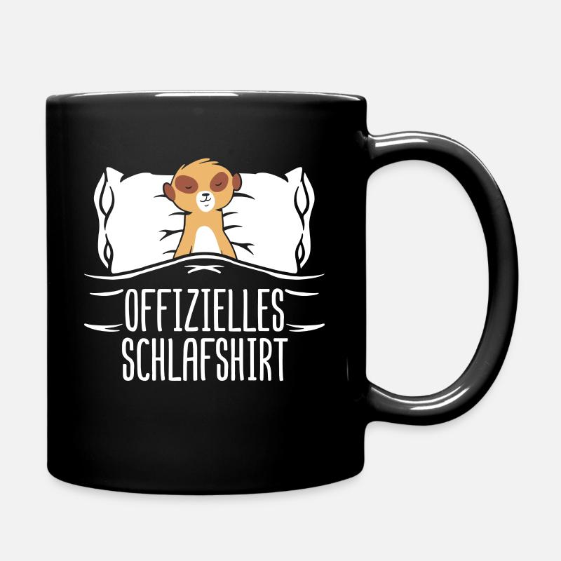 Offizielles Schlafshirt Erdmännchen Schlafanzug Sp - Tasse einfarbig - Schwarz