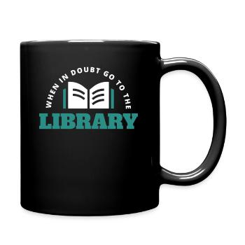 En cas de doute, allez à la bibliothèque - Mug uni - noir - Droite