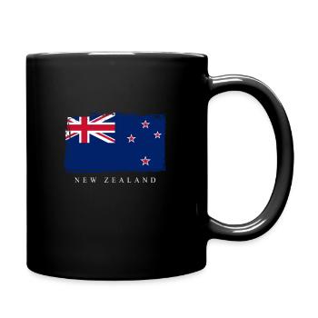 New Zealand Neuseeland - Tasse einfarbig - Schwarz - Rechts