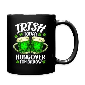 St. Patrick's Day Cloverleaf Irish Beer Gift - Full Colour Mug - black - Right