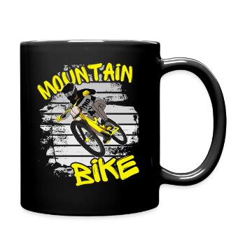 Mountainbiker / MTB Downhill Fahrrad Sprüche Bike - Tasse einfarbig - Schwarz - Rechts