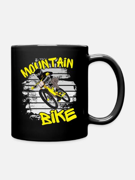 Mountainbiker / MTB Downhill Fahrrad Sprüche Bike - Tasse einfarbig - Schwarz