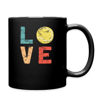 Vintage Padel Tennis Love Design Drôle Padel - Mug uni - noir - Droite
