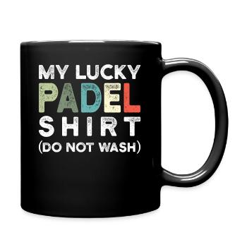 Ma chemise de padel chanceuse drôle de padel - Mug uni - noir - Droite