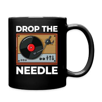 Turntable Record Player Records - Full Colour Mug - black - Right