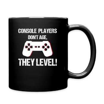 Console players don't age, they level - videogamer - Tasse einfarbig - Schwarz - Rechts