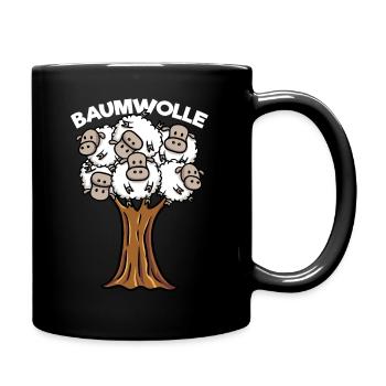 Baumwolle - Tasse einfarbig - Schwarz - Rechts
