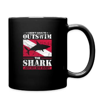 Requins Shark Ailerons de requin Shark Sea Gift - Mug uni - noir - Droite
