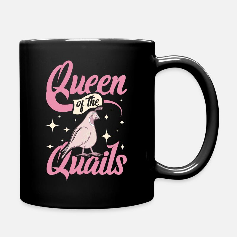 Quail queen - Full Colour Mug - black
