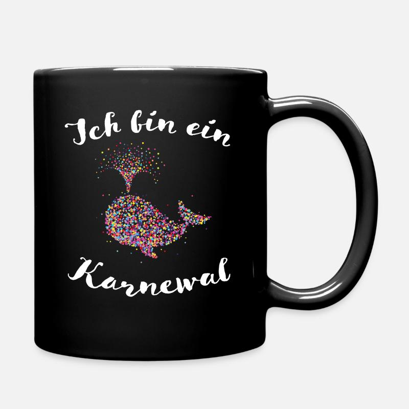 Karneval Fasching Konfetti Kostüm - Tasse einfarbig - Schwarz