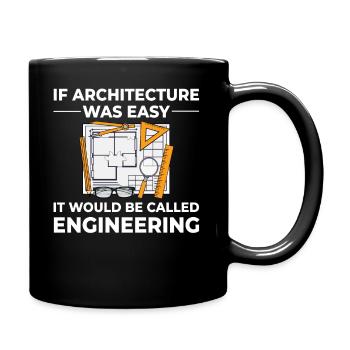 Architecture Designer Engineering House Architect - Full Colour Mug - black - Right