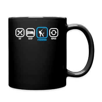 Eat Sleep Fishing T-Shirt - Full Colour Mug - black - Right