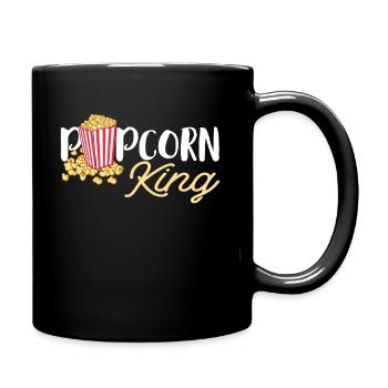 Popcorn King Geschenk - Tasse einfarbig - Schwarz - Rechts