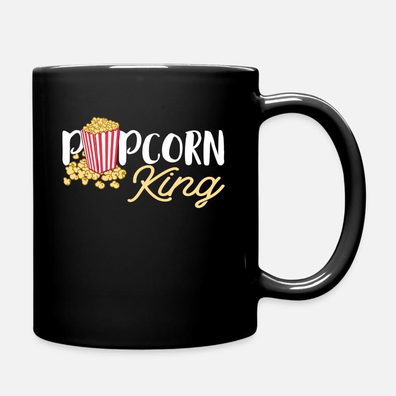 Popcorn King Geschenk - Tasse einfarbig - Schwarz