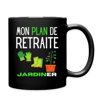 Cadeau retraité Humour jardinage retraite drôle - Mug uni - noir - Droite