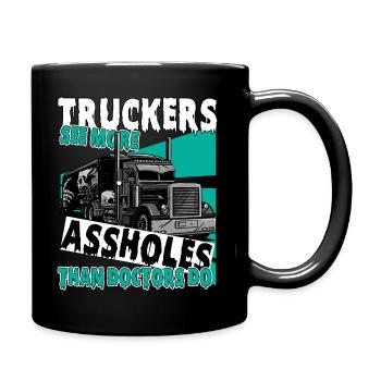 Trucker Truck Truck Driver Truck Driver Truck Driver - Full Colour Mug - black - Right