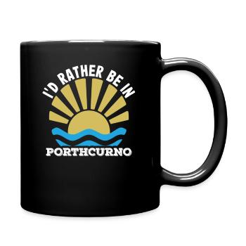 UK - Cornwall -I'd rather be in Porthcurno - Full Colour Mug - black - Right