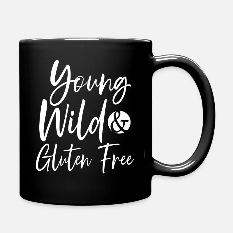 Junge wilde und glutenfreie Zöliakie - Tasse einfarbig - Schwarz