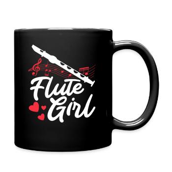 Fetus Players Flute Recorder Music Gifts - Full Colour Mug - black - Right