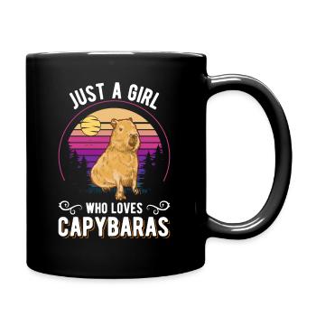 Just a boy who loves Capybaras capybara - Full Colour Mug - black - Right