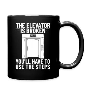 Elevator Elevator System Technician Elevator Lift - Full Colour Mug - black - Right