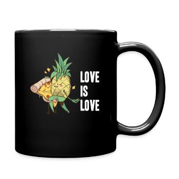 Pizza Hawaiian Pineapple Pizza - Full Colour Mug - black - Right