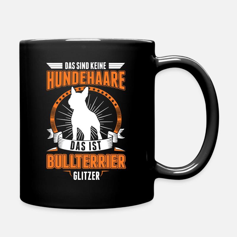Bullterrier Glitzer Miniature Bull Terrier - Tasse einfarbig - Schwarz