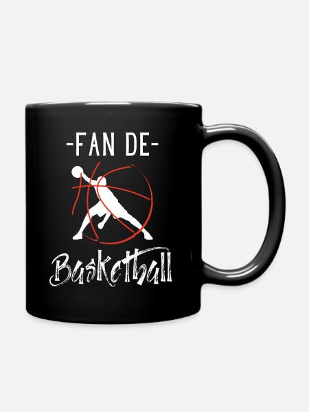 Cadeau basketteur fan de Basketball personnalisé - Mug uni - noir