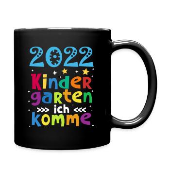 Kindergarten ich komme 2022 - Tasse einfarbig - Schwarz - Rechts