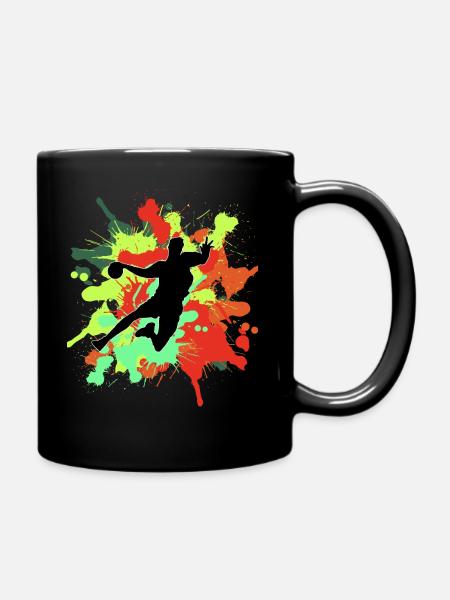 Cadeau de handball coloré pour le sport handball - Mug uni - noir