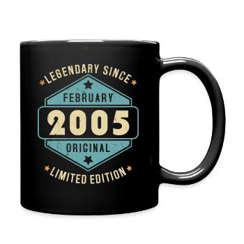 Février 2005 Vintage Retro Anniversaire - Mug uni - noir - Droite