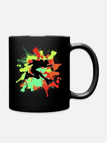 Rollerblades rollers - Mug uni - noir