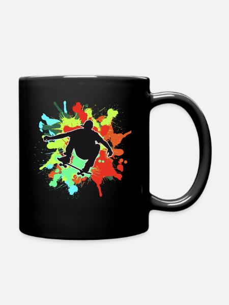 Skateboard Freestyle - Mug uni - noir