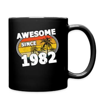 40ème anniversaire né 1982 Génial depuis 1982 - Mug uni - noir - Droite