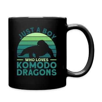 Juste un garçon qui aime les dragons de Komodo - Dragon de Komodo - Mug uni - noir - Droite