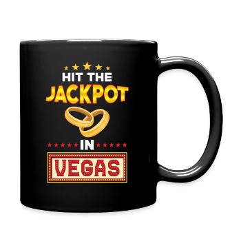 Las Vegas Hochzeit - Tasse einfarbig - Schwarz - Rechts