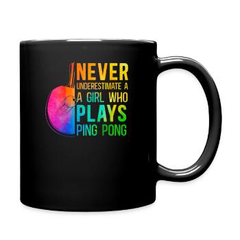 Ping Pong Table Tennis Fille - Mug uni - noir - Droite