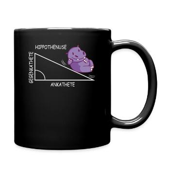Drôle de jeu de mots mathématiques Hippothenuse Hippopotamus - Mug uni - noir - Droite