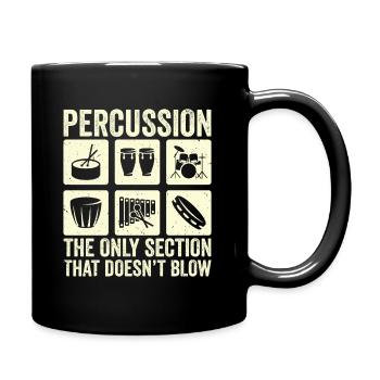 Percussion Drummer Drumming Drum Set - Full Colour Mug - black - Right