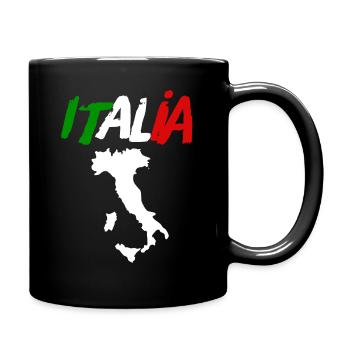 ITALIA Boots Italy Fan Jersey with Football - Full Colour Mug - black - Right