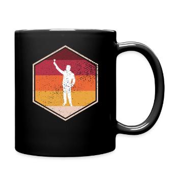 Hipster Glazier Hexagon Design - Tasse einfarbig - Schwarz - Rechts