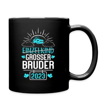 Großer Bruder 2023 Baustelle - Tasse einfarbig - Schwarz - Rechts