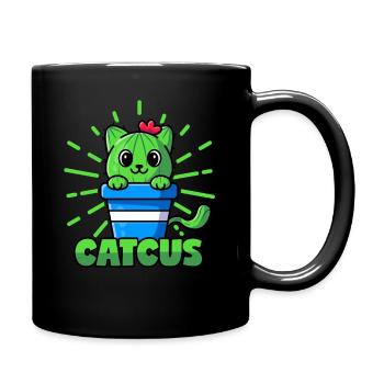 Chats Cactus Pun Catcus - Mug uni - noir - Droite