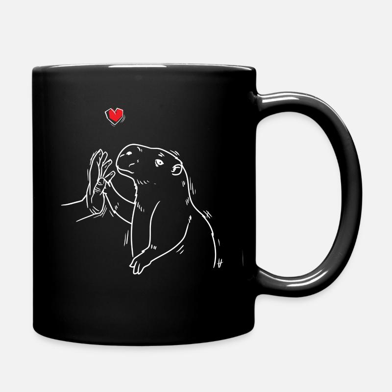 Capybara Wasserschwein Nagetier - Tasse einfarbig - Schwarz