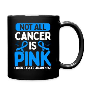 Colon Cancer Ribbon for Colon Cancer Warriors - Full Colour Mug - black - Right