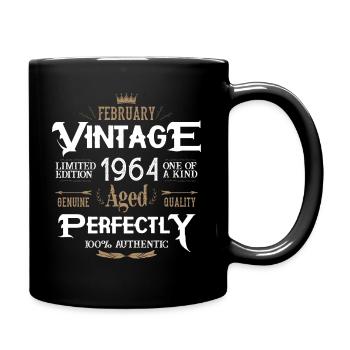 1964 born Legends Birthday - Full Colour Mug - black - Right