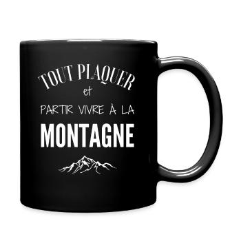 Montagne humour cadeau ski altitude randonnée - Mug uni - noir - Droite