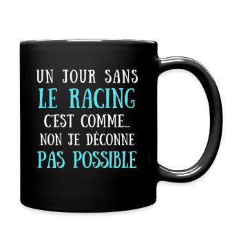 un jour sans le racing Strasbourg cadeau foot - Mug uni - noir - Droite