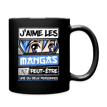 Manga Fille Japonais Kawaii - Mug uni - noir - Droite