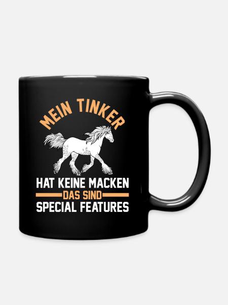 Reiter Pferd Tinker - Tasse einfarbig - Schwarz